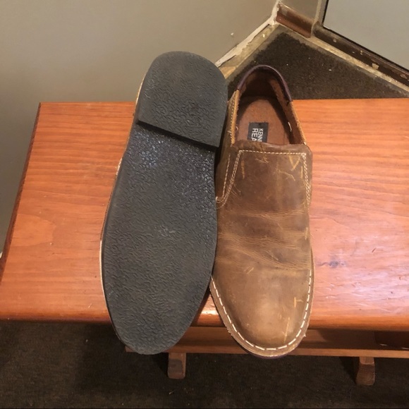 Mens Kenneth Cole Reaction Brown Leather Slip On Shoes. Size 8 - Picture 5 of 5